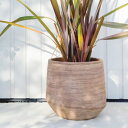 植木鉢 おしゃれ テラコッタ テラサモスラントL< 最大外径55cm 18号 穴あり ブラウン 素焼き プランター 大型 かわいい 鉢 円形 陶器 アンティーク...