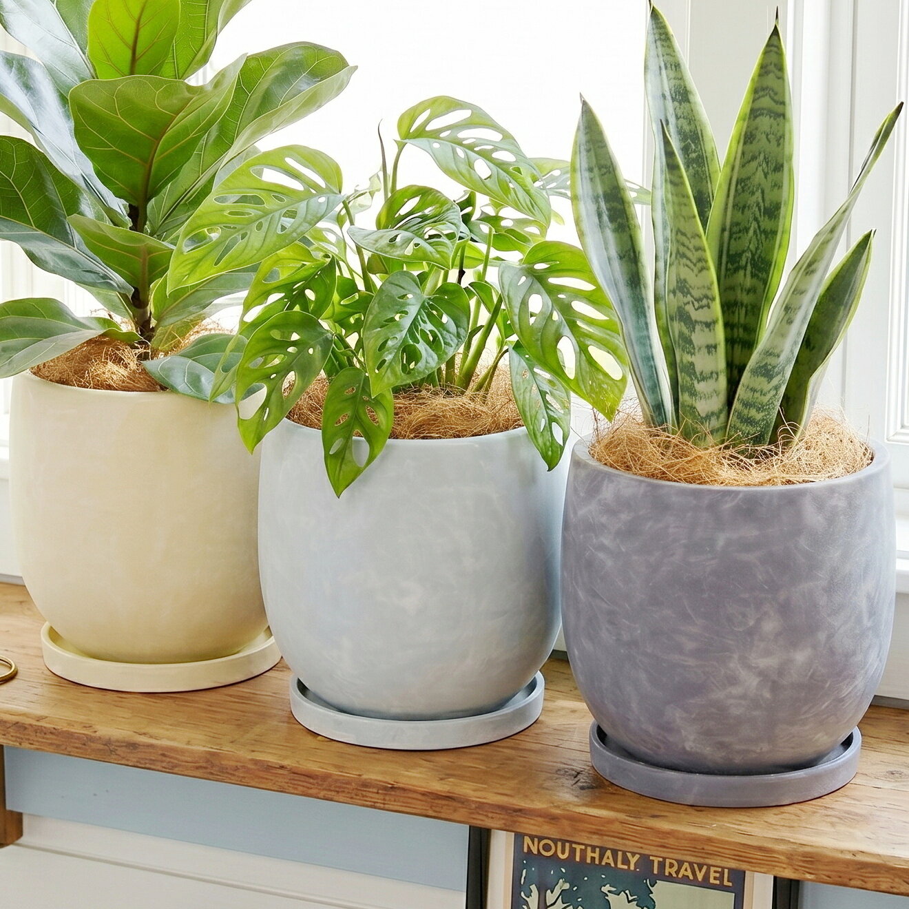 ◆特別値下げ品◆ 訳あり 植木鉢 おしゃれ 横じま丸深型 ツートン茶色系 プランター テラコッタ 鉢 大中小3個セット【色が濃いなど個体差があります】[of30] 素焼き鉢 陶器鉢 プランター鉢 素焼き 陶器 ガーデニング 大型 深型 オシャレ かわいい 可愛い シンプル