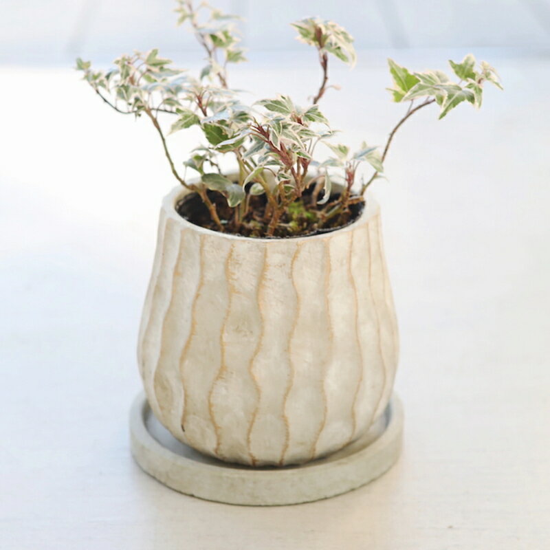 植木鉢 おしゃれ アンティーク マルテララウンドポットS＜ 胴部最大外径13cm 4号(3号用) 穴あり 受け皿..