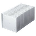 サンワサプライ Blu-ray・DVD・CDケース スリムタイプ 50枚セット ホワイト FCD-PU50MWN2