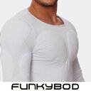 【Funkybod(ファンキーボッド)Tシャツ】パッド内蔵アンダーシャツで筋肉の隆起を実現!!運動不足で体型が衰えた男性のコンプレックスの解消♪Funkybod(ファンキーボッド)Tシャツ