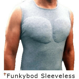 【Funkybod(ファンキーボッド)スリーブレス】パッド内蔵アンダーシャツで筋肉の隆起を実現!!運動不足で体型が衰えた男性のコンプレックスの解消♪Funkybod(ファンキーボッド)スリーブレス 2