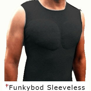 【Funkybod(ファンキーボッド)スリーブレス】パッド内蔵アンダーシャツで筋肉の隆起を実現!!運動不足で体型が衰えた男性のコンプレックスの解消♪Funkybod(ファンキーボッド)スリーブレス 3