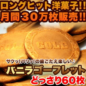 【ゴーフレット☆どっさり60枚入り】ギフト 訳あり 訳アリ ネット限定 生地 誕生日 カタログギフト 人気　詰め合わせ 詰合せ ギフト 子ども 子供 退職 お菓子 取り寄せ 取寄 雑誌 テレビ 紹介 掲載 ハイブリッドスイーツ】【P2B】