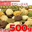 【【チアシード入り】豆乳おからクッキー4種どっさり500g】ギフト 訳あり 訳アリ ネット限定 生地 誕生日 カタログギフト 人気 詰め合わせ 詰合せ ギフト 子ども 子供 退職 お菓子 取り寄せ 取寄 雑誌 テレビ 紹介 掲載 ハイブリッドスイーツ※割引クーポン使用不可