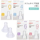ピジョン スリムタイプ 乳首 全4サイズ 2個入 S 0ヵ月〜 / M 4ヶ月〜 / Y 6ヵ月〜 / L 9ヶ月〜 哺乳瓶 スリム 哺乳びん