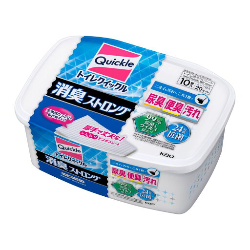 花王 トイレクイックル 消臭ストロング 容器入 10枚 花王 トイレクイックル 消臭ストロング 容器入 10枚