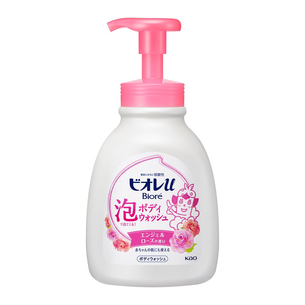 Rakuten - 花王 ビオレ ビオレu 泡で出てくるボディウォッシュローズ ポンプ 本体 600ml