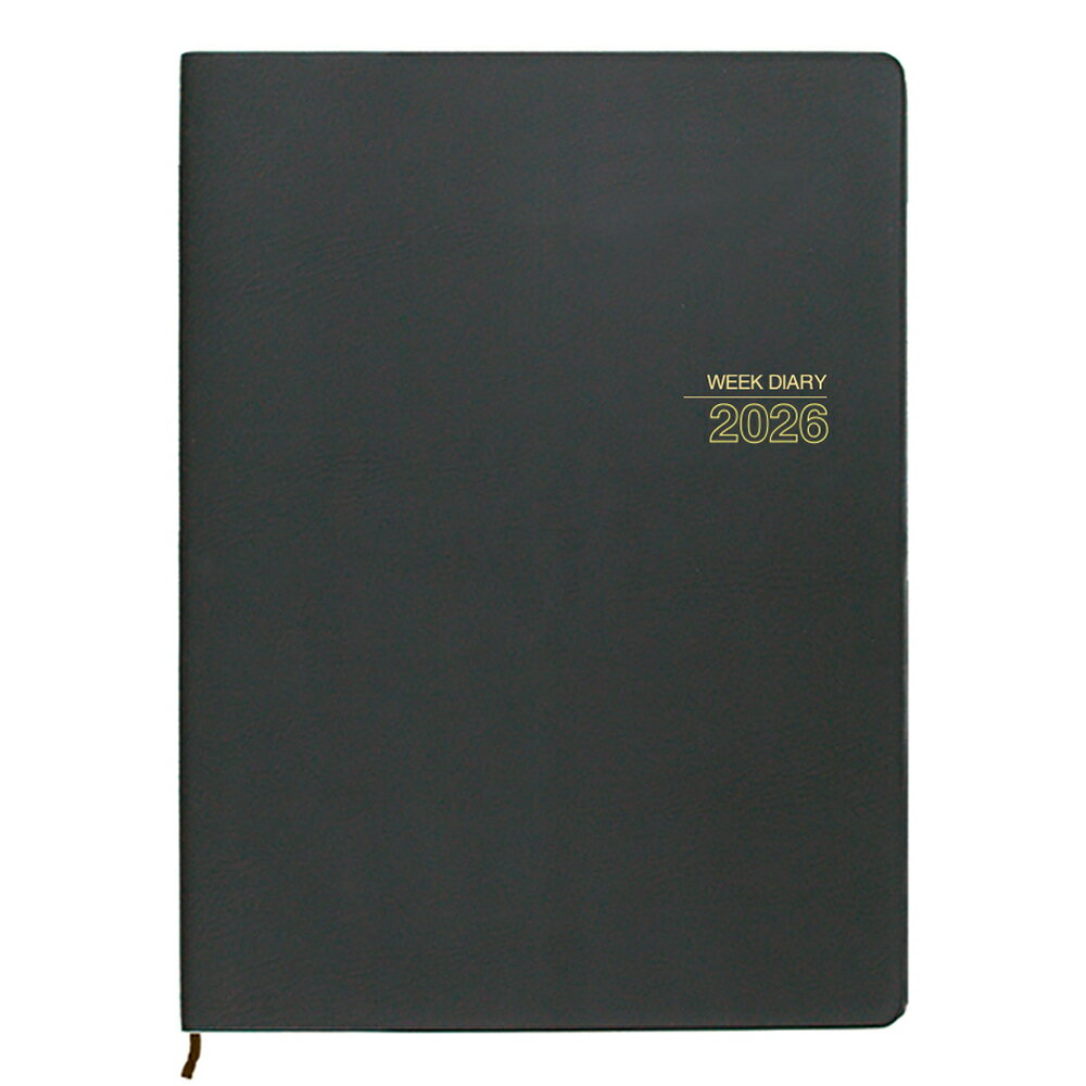 コレクト ウィークダイアリー A4 D-442 ブラック 見開き1週間バーチカルタイプ 週間 バーチカル 2026年..