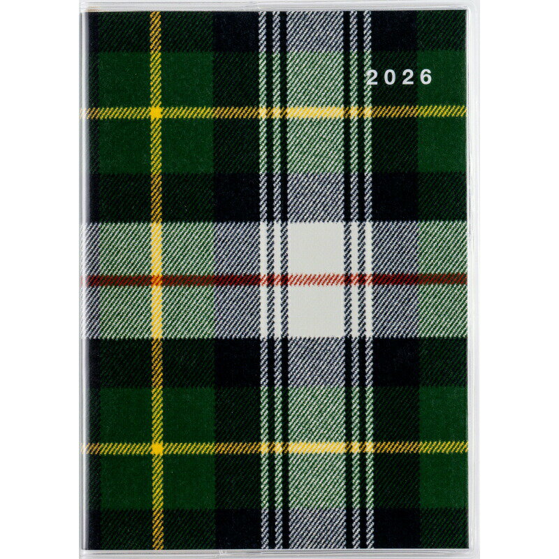 高橋書店 (401) メルクレール1 チェック A6 見開き 1か月 マンスリー 月間 月間ブロック 日曜 始まり 2026年 2026 高橋手帳 手帳 スケジ...