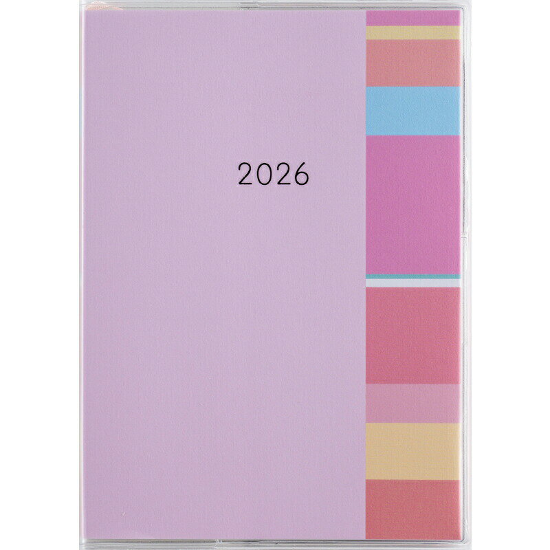 高橋書店 (418) ミアクレール コケット3 ピンク A6 見開き 1か月 マンスリー 月間 月間ブロック 日曜 始まり 2026年 2026 高橋手帳 手帳 スケジュール ダイアリーのサムネイル