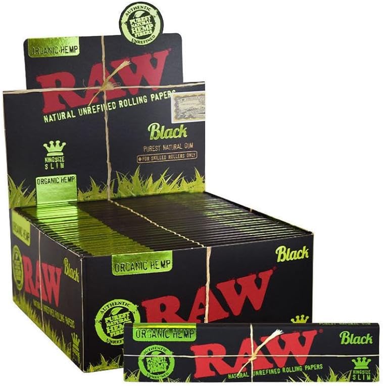 RAW ブラック オーガニック キングスリムペーパー 【INTEGRA1個付き】 raw 喫煙具 巻紙 ※着日指定不可(3)