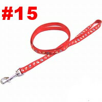 ○【ネコポス3個OK】岡野製作所 蓄光フットリード #15(小型犬向け) レッド