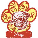 ●IDEAL MEDIA JAPAN マグネットカーステッカー パウリボン マグネット ハッピードッグ パグ Lサイズ HDP-PUG