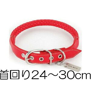 Leather （Small Dogs） - ○【ネコポス2個OK】ヤマヒサアドメイト/ADD.MATE Maniera/マニエラ カラー Sサイズ(首回り24〜30cm) レッド (ペット/犬/お出掛け/お散歩/首輪)