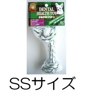 ○かみかみコットン ミントの香り SSサイズ メール501(ペット/犬/おもちゃ/デンタルケア/歯)