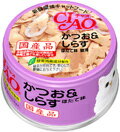 楽天にゃんともわんとも○【24缶セット】いなば　CIAO/チャオ ホワイティ かつお＆しらす　ほたて味 85g×24缶セット（総重量：2040g） A-12　（キャットフード/ペットフード/猫/ネコ/国産）