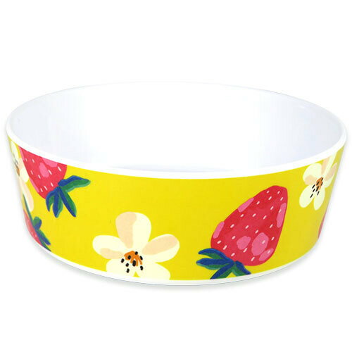 ○PLATZ/プラッツ ABODE（アボード）フルッタボウル ストロベリーイエロー 犬用「W」