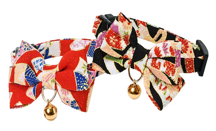 ●【メール便3個・ネコポス5個OK】【アモワークス】Cat Amo.k　しおり　カラー　S・Mサイズ　猫用（レッド・ブラック）