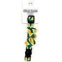 ○【メール便4個・ネコポス6個OK】株式会社ワールド商事 FIELDPOINT Olivia Smith/オリビアスミス キャットカラー フラッシー柄 猫用首輪