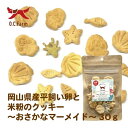 ○オーシーファーム 岡山県産平飼い卵と米粉のクッキー お魚マーメイド 30g 犬のおやつ