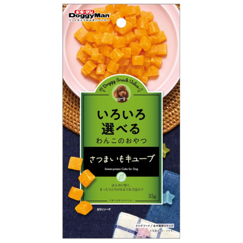 樂天商城 - ○［ドギーマンハヤシ］ドギースナックバリュー さつまいもキューブ 35g　犬おやつ