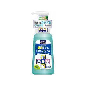 ○【ペットキレイ 除菌できるふきとりフォーム 本体 250ml 】【ライオン商事】