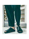 【WRAP SHOES】レザーサイドキャビティ スライド サンダル alfredoBANNISTER アルフレッド・バニスター シューズ・靴 サンダル ブラック...