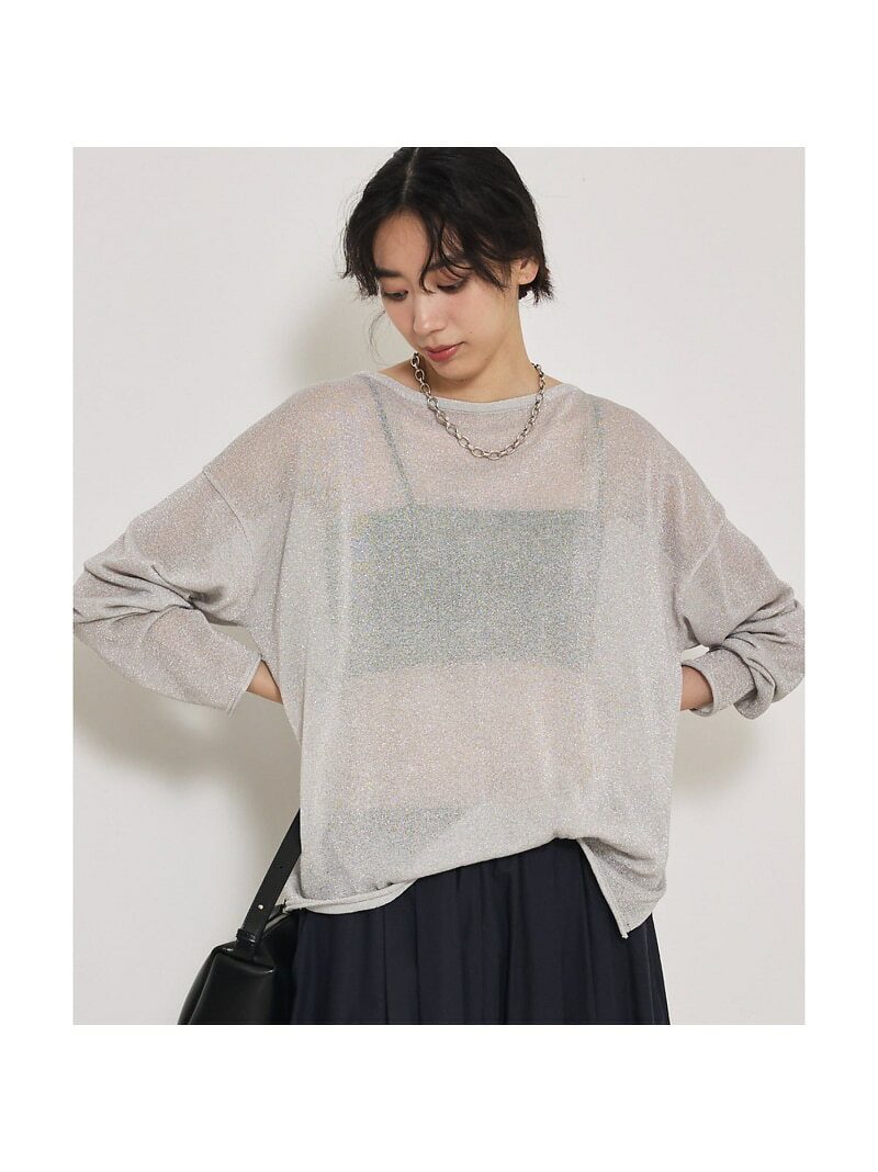 【大人気ラメシリーズ】ラメシアーボックスニット qualite カリテ トップス カットソー・Tシャツ ブラウン ブラック シルバー【送料無料】[Rakuten Fashion]