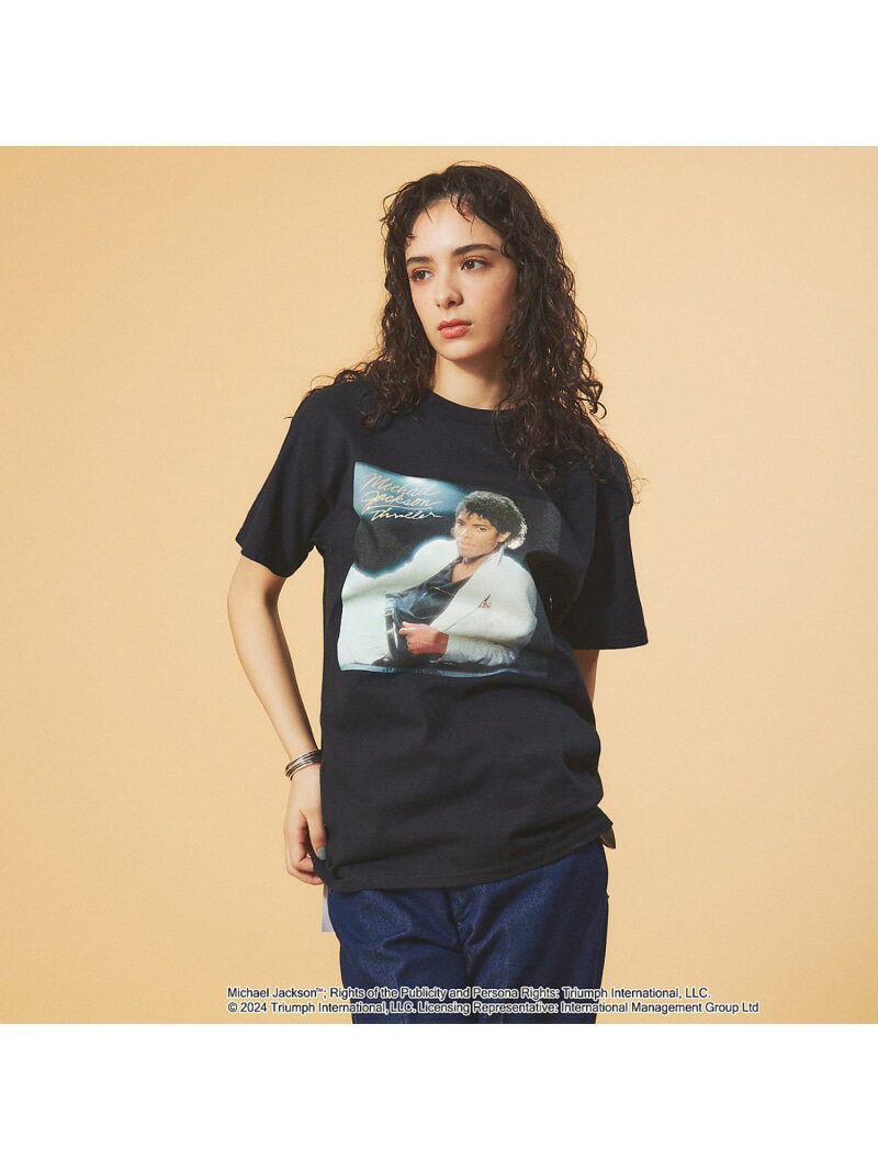 MICHAEL JACKSON PHOTO TEE by GOOD ROCK S ABAHOUSE LASTWORD アバハウス トップス カットソー・Tシャツ ブラック ホワイト【送料無料】[Rakuten Fashion]