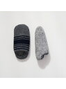 【SALE/20%OFF】【ecuvo,】別注 ボーダースリッポン メンズ collex コレックス 靴下・レッグウェア その他の靴下・レッグウェア グレー【R...