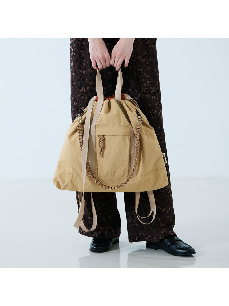 【CTFK/コントロールフリーク】ナイロン3WAYスクエアトート【予約】 Rouge vif la cle ルージュ・ヴィフ ラクレ バッグ トートバッグ ベージュ ブラック グリーン【先行予約】*【送料無料】[Rakuten Fashion]