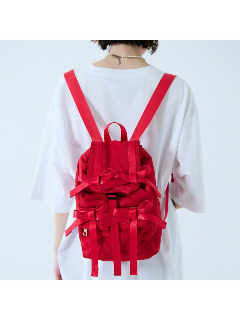 【Casselini / キャセリーニ】ミニリボンバックパック【予約】 Rouge vif la cle ルージュ・ヴィフ ラクレ バッグ リュック・バックパック レッド ブラック ブラウン シルバー【先行予約】*【送料無料】[Rakuten Fashion]