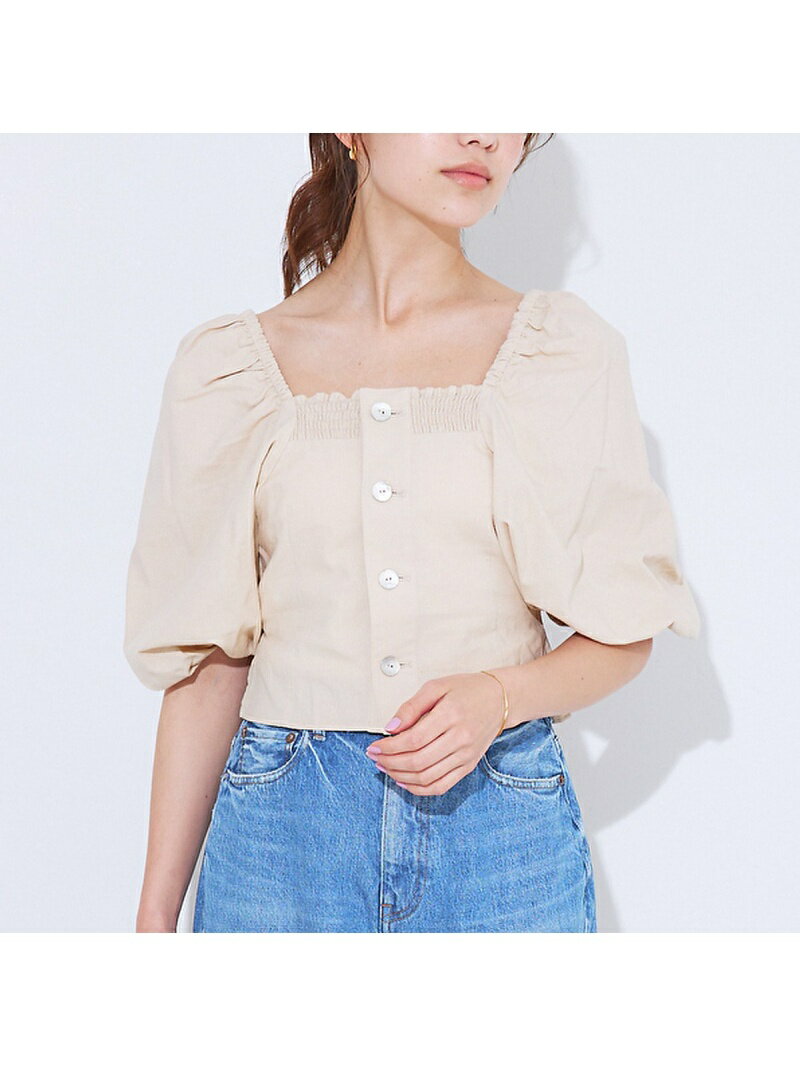 【SALE／60%OFF】【セットアップ対応】リボンボリュームスリーブブラウス Rouge vif la cle ルージュ・ヴィフ ラクレ トップス シャツ・ブラウス ブラック ベージュ【RBA_E】【送料無料】[Rakuten Fashion]