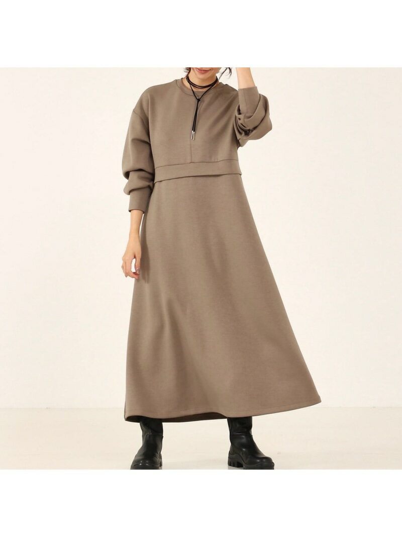 【SALE／15%OFF】【大人のいちまんワンピ】ライトダンボールフレアーワンピ abahouse mavie アバハウス..