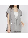 【セットアップ対応】ライトツィードフレンチジャケット abahouse mavie アバハウス マヴィ トップス その他のトップス ネイビー ベージュ グレー【...