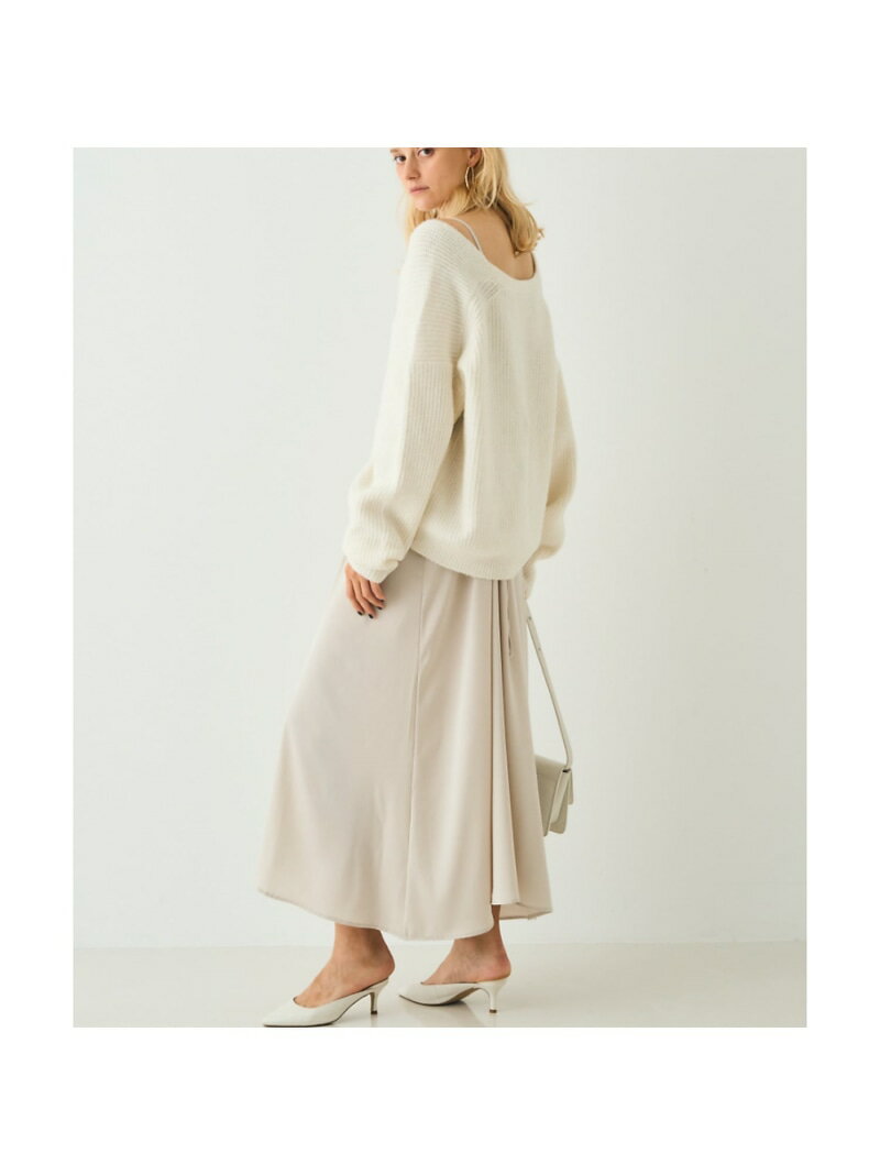 【SALE／30%OFF】【一部店舗限定】【2点セット】Vネックニット*キャミワンピセット Rouge vif la cle ルージュ・ヴィフ ラクレ ワンピース・ドレス シャツワンピース ホワイト グレー【RBA_E】【送料無料】[Rakuten Fashion]