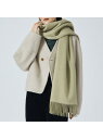 【SALE/40%OFF】ウール大判リバーシブルストール qualite カリテ ファッション雑貨 マフラー・ストール・ネックウォーマー グリーン ベージュ【R...