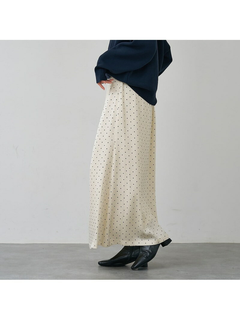ドットマーメイドスカート【予約】 abahouse mavie アバハウス マヴィ スカート ロング・マキシスカート ホワイト ブラック【先行予約】*【送料無料】[Rakuten Fashion]