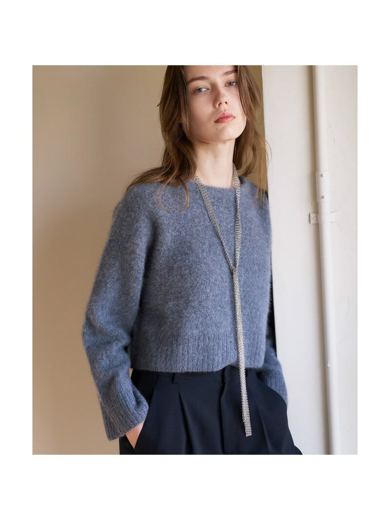 フォックスウールショートプルオーバー【予約】 qualite カリテ トップス ニット ホワイト グリーン グレー ワインレッド【先行予約】*【送料無料】[Rakuten Fashion]のサムネイル