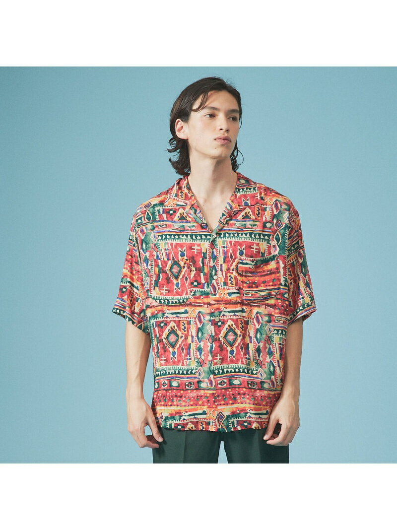 PENNEY'S ペニーズ/ AFRICAN PRINTED W-P SS SH ABAHOUSE LASTWORD アバハウス トップス シャツ・ブラウス レッド グリーン【送料無料】[Rakuten Fashion]のサムネイル