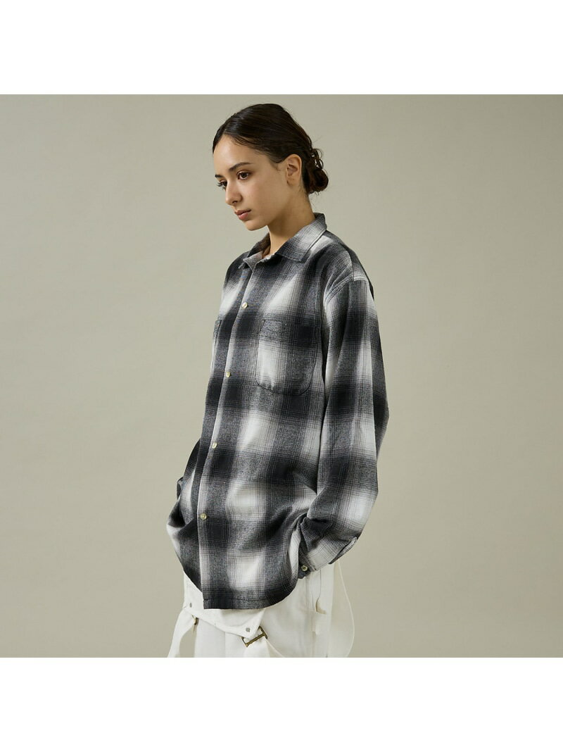 【TOWNCRAFT 】60'SLOOP COLLAR NEL OMBRE SH ABAHOUSE LASTWORD アバハウス トップス シャツ・ブラウス ホワイト ブルー ブラウン【先行予約】*【送料無料】[Rakuten Fashion]