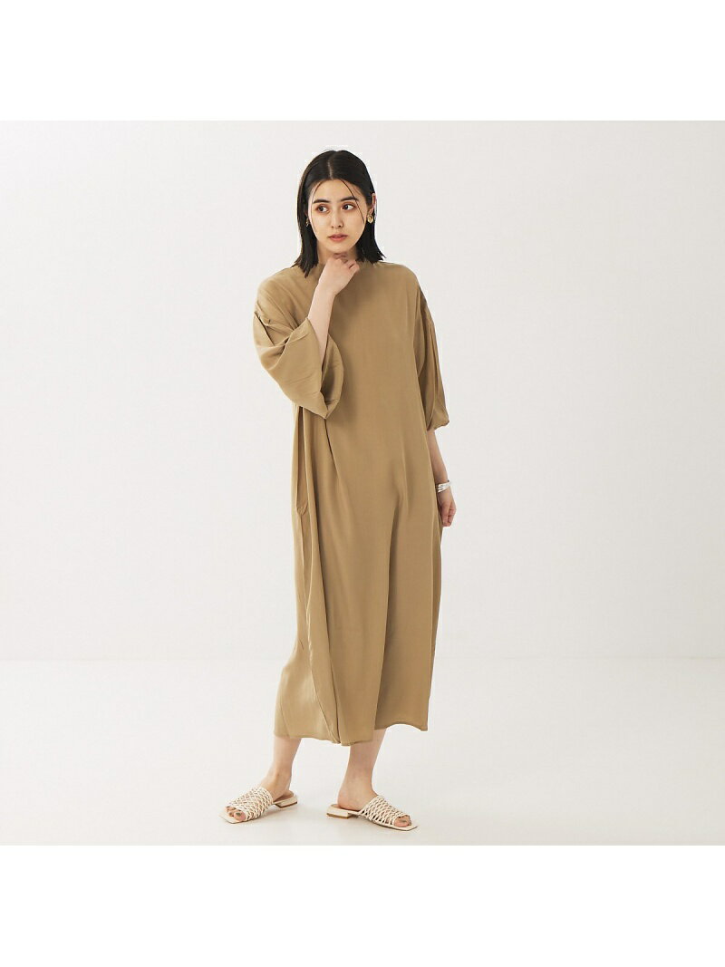 【SALE／50%OFF】袖ボリュームワンピース abahouse mavie アバハウス マヴィ ワンピース・ドレス シャツワンピース カーキグリーン ベージュ【RBA_E】[Rakuten Fashion]