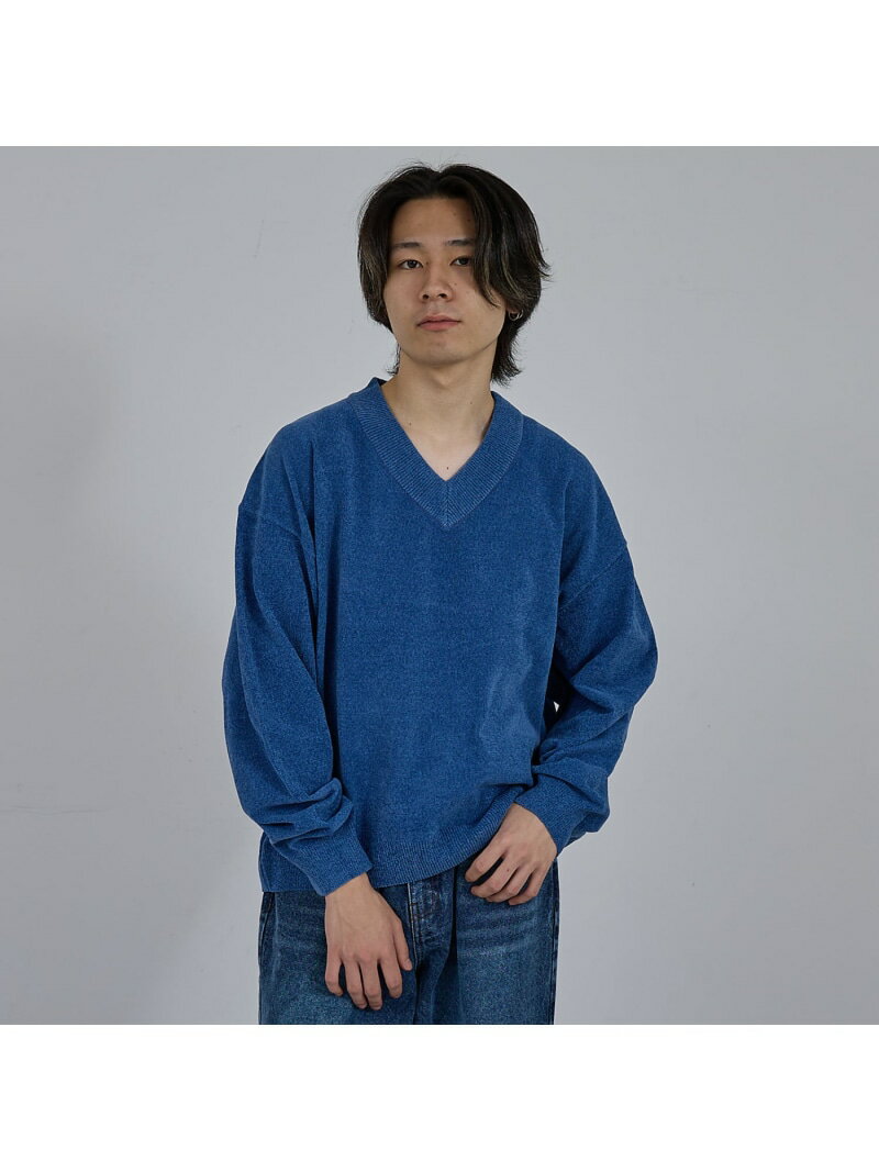 【AH ABAHOUSE】ハイゲージモール クロップド Vネックニット ABAHOUSE LASTWORD アバハウス トップス ニット ブルー ワインレッド グレー ブラック【送料無料】[Rakuten Fashion]