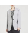 【SALE/30%OFF】【セットアップ対応】クリスピーリネンジャケット qualite カリテ ジャケット・アウター ノーカラージャケット ベージュ グレー ...