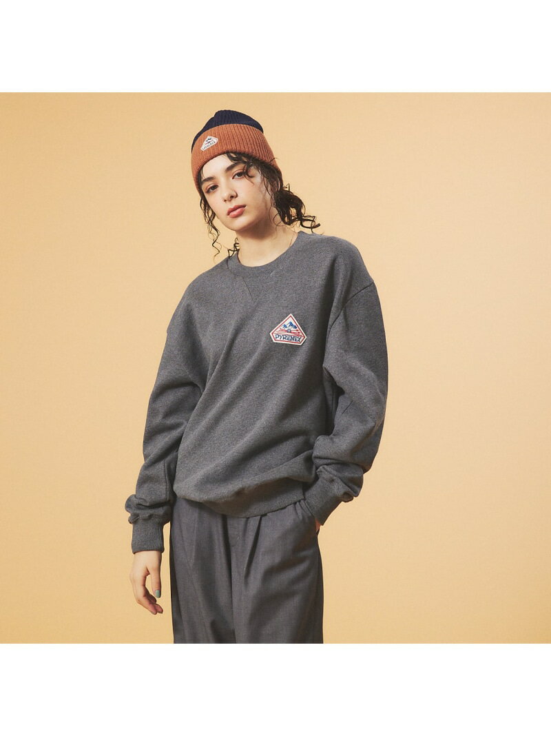 【PYRENEX / ピレネックス】PHASE BRUSHED/ワッペンクルース ABAHOUSE LASTWORD アバハウス トップス スウェット・トレーナー グレー ブラック【送料無料】[Rakuten Fashion]