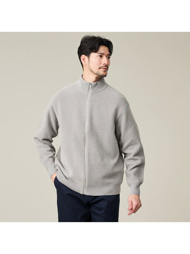 ダブルフェイス カノコ ドライバーズニット ABAHOUSE LASTWORD アバハウス トップス ニット ブラック ホワイト ベージュ グレー【送料無料】[...