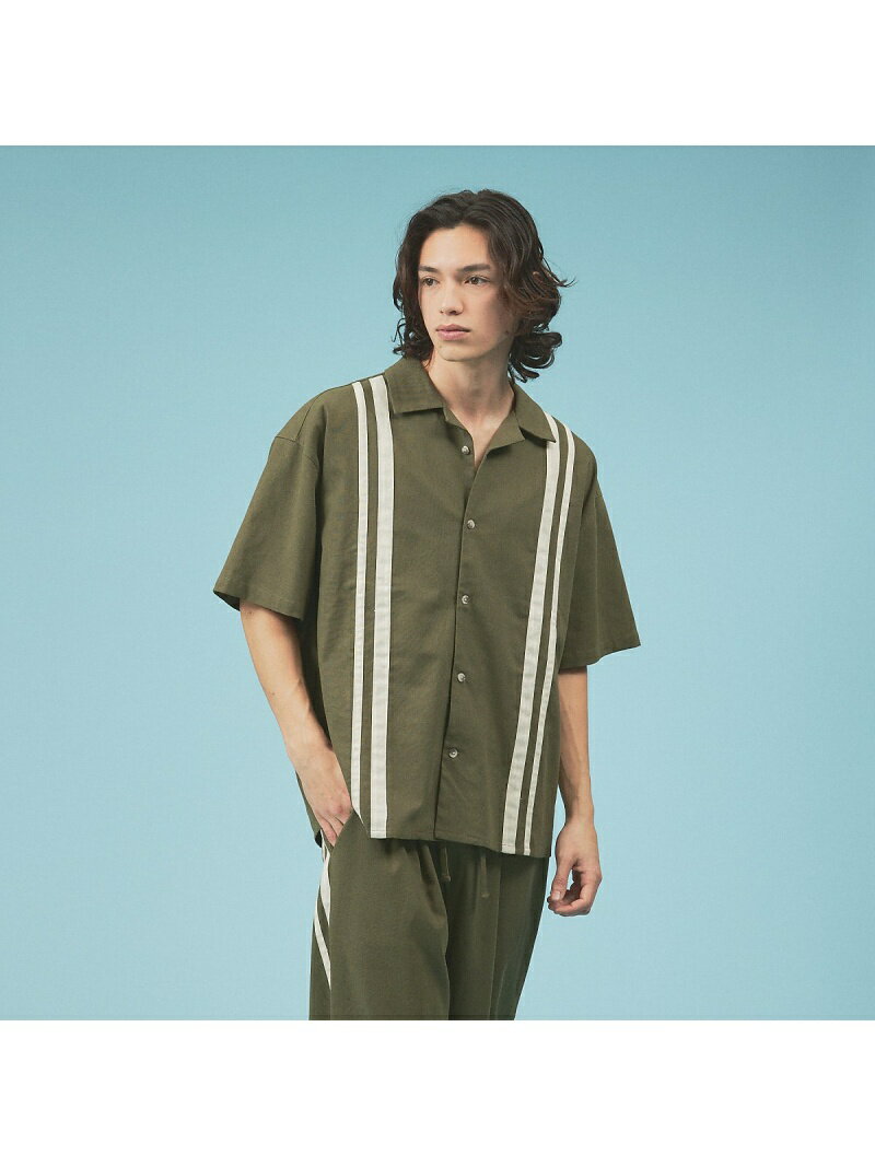【WEB限定】TR リネン ラインオープンカラーショートスリーブ半袖シャツ/ユニ ABAHOUSE LASTWORD アバハウス トップス シャツ・ブラウス カーキグリーン ホワイト ブラック【送料無料】[Rakuten Fashion]