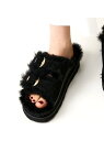 【MOHI/モヒ】 ムートンベルトサンダル Rouge vif la cle ルージュ・ヴィフ ラクレ シューズ・靴 サンダル ベージュ ブラック【送料無料】[...