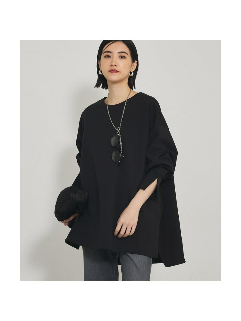 ツイルダンボールプルオーバー qualite カリテ トップス カットソー・Tシャツ ブラック ホワイト ベージュ【送料無料】[Rakuten Fashion]のサムネイル